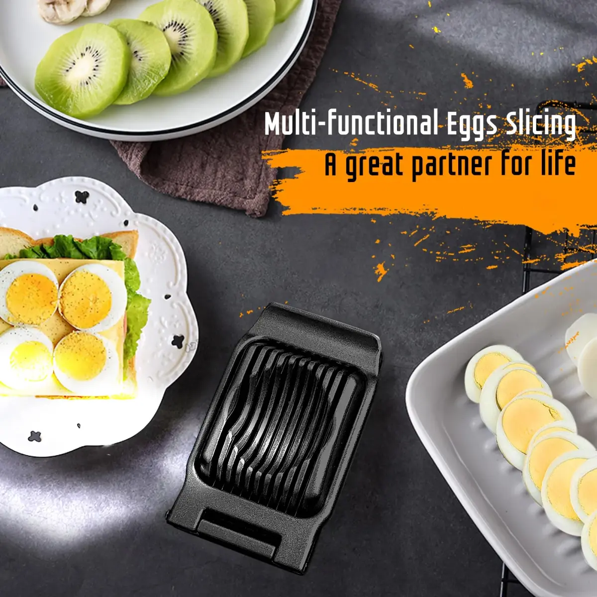 REDSETS Multipurpose Heavy Duty Aluminium Egg Slicer with Stainless Steel Wire | Slices 11 Egg Pieces - view 6