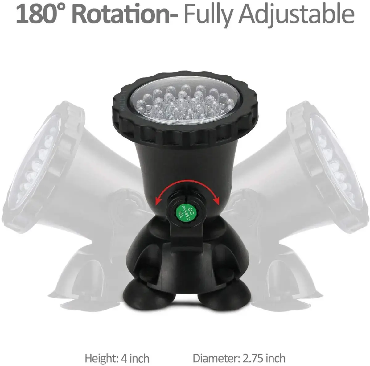 ZHGSERVU Pond Lights LED Underwater Fountain Lights 36LED Bulbs with Timer Remote Control Colors Changing Submersible Spotlight Set of 4 | IP68 Waterproof for Ponds, Fountains, Aquariums, Pools - view 2