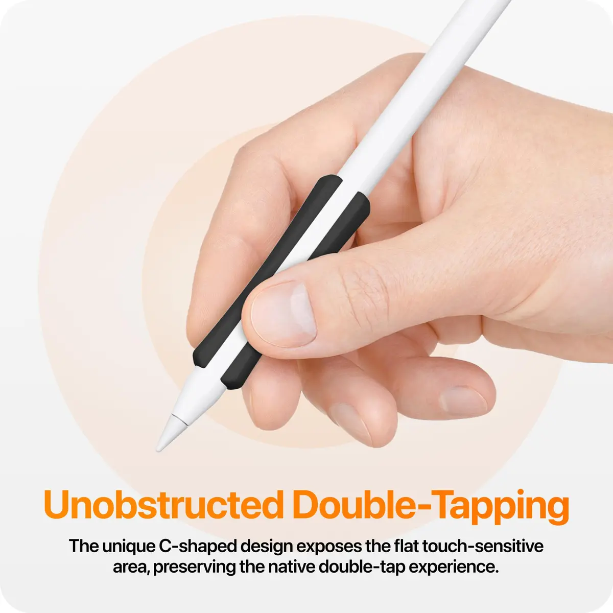 UPPERCASE NimbleGrip Gen 2 Silicone Ergonomic Grip for Apple Pencil 2/Pro/USB-C | Comfortable, Magnetic, Wireless Charging (Mint) - view 2