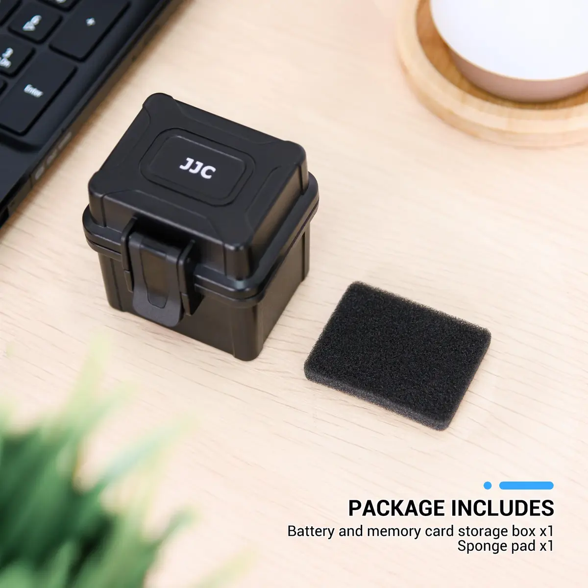JJC Battery & SD Card Case Water-Resistant Shockproof Storage Box for Lithium Batteries & Memory Cards - view 6