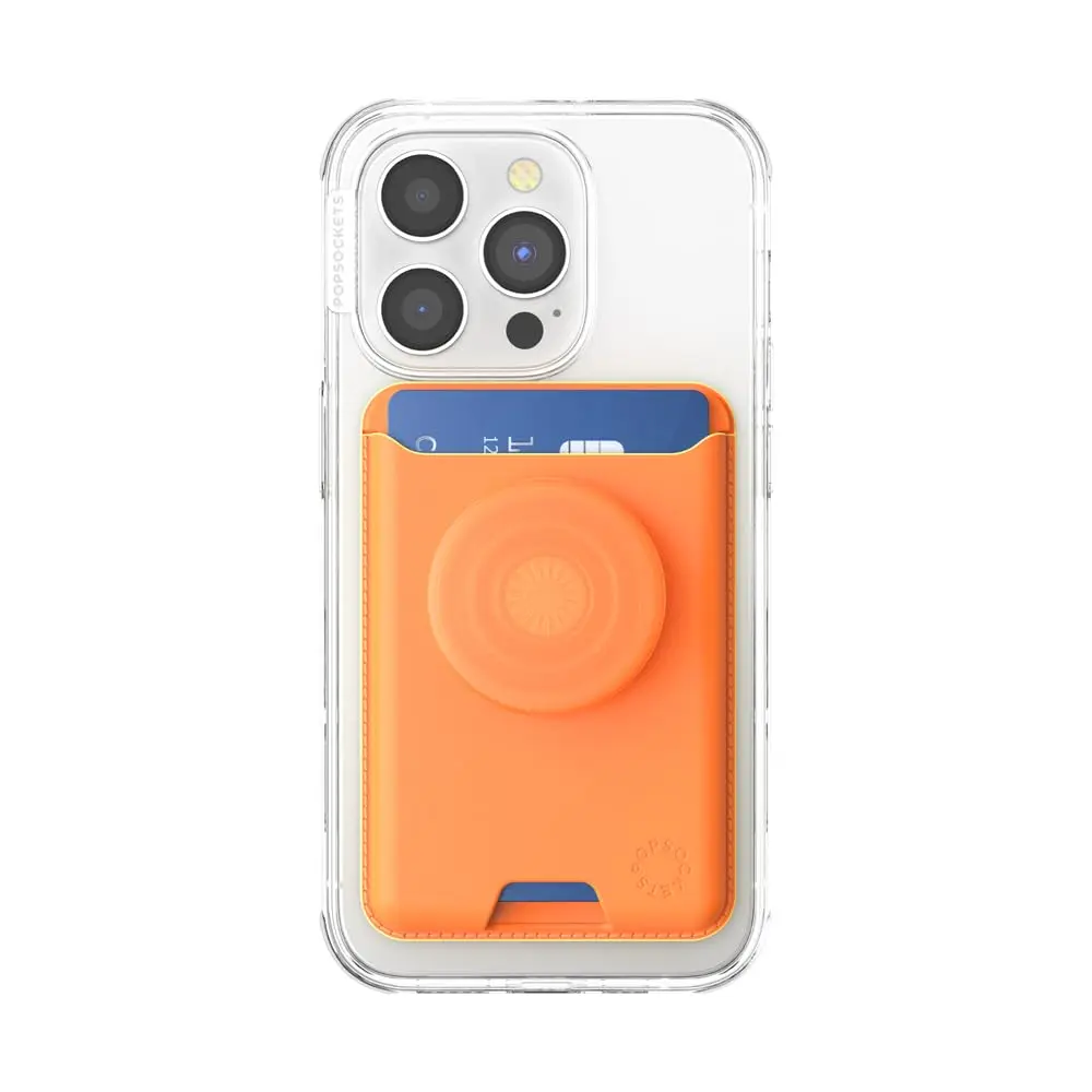 PopSockets Phone Wallet for MagSafe with Grip- Canteloupe | Slim Magnetic Wallet & Card Holder for MagSafe iPhones & Android - view 2