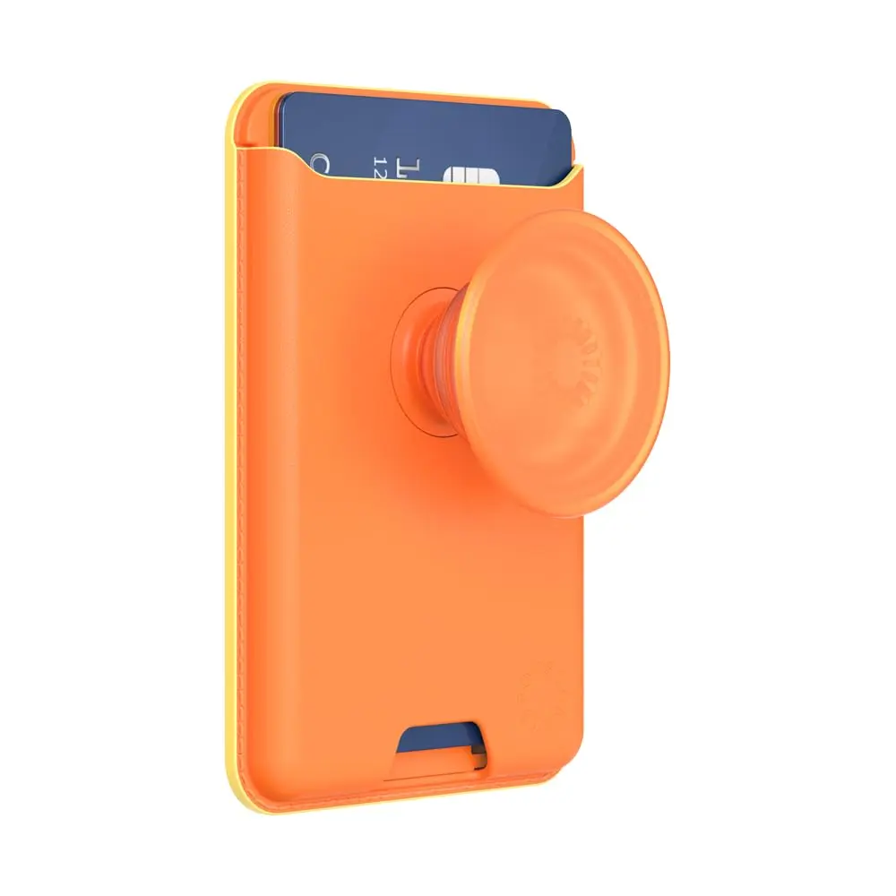 PopSockets Phone Wallet for MagSafe with Grip- Canteloupe | Slim Magnetic Wallet & Card Holder for MagSafe iPhones & Android - view 3
