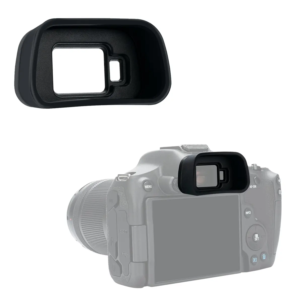 KIWIFOTOS Long Soft Eyecup Eyepiece Viewfinder for Canon EOS R7 Camera | Blocks Stray Light - main product image