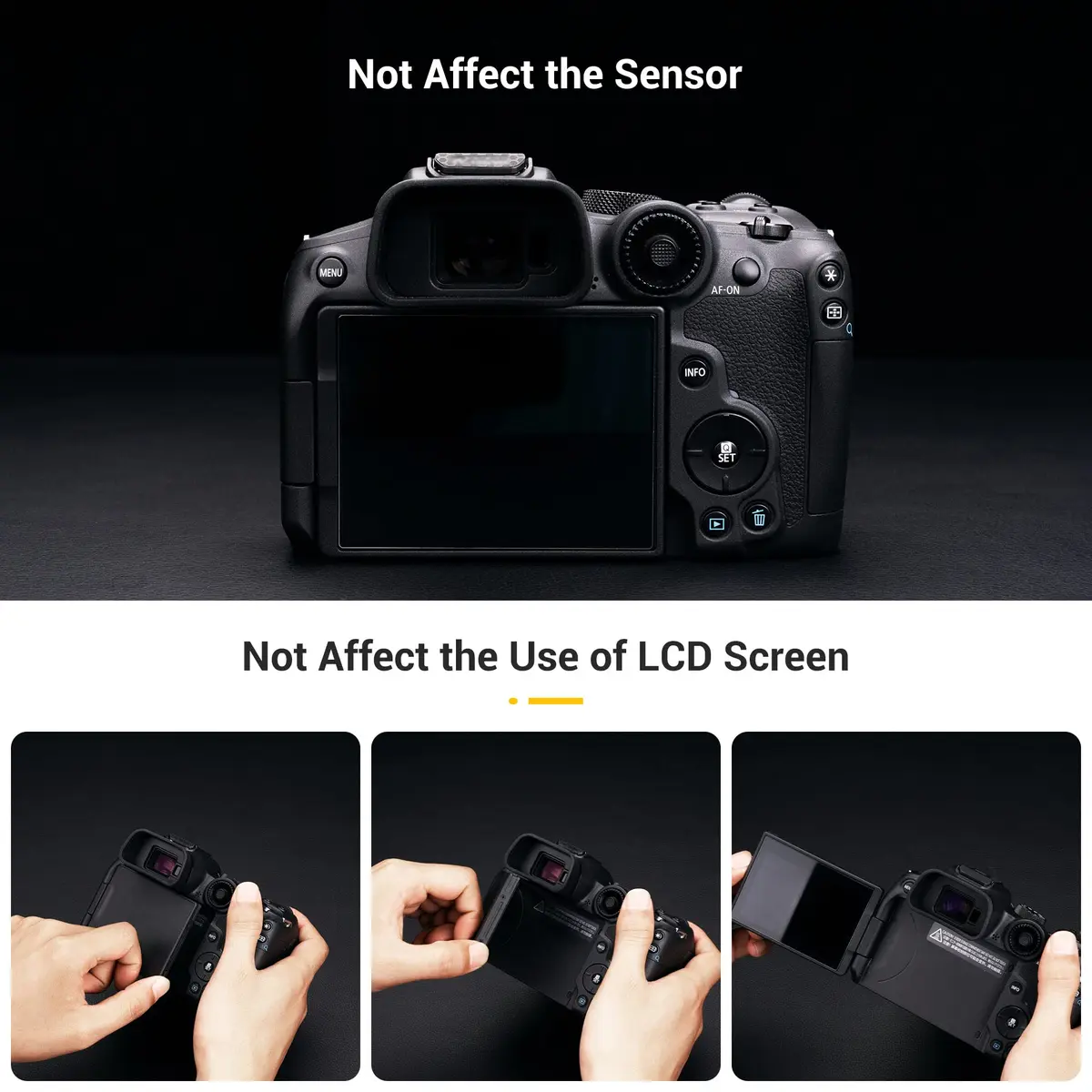 KIWIFOTOS Long Soft Eyecup Eyepiece Viewfinder for Canon EOS R7 Camera | Blocks Stray Light - view 5