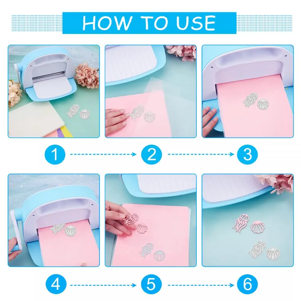 INFUNLY Ocean Theme Metal Cutting Dies Set 2PCS 19.8cm x 11.3cm | Sea Animal Die Cuts for Card Making - view 7