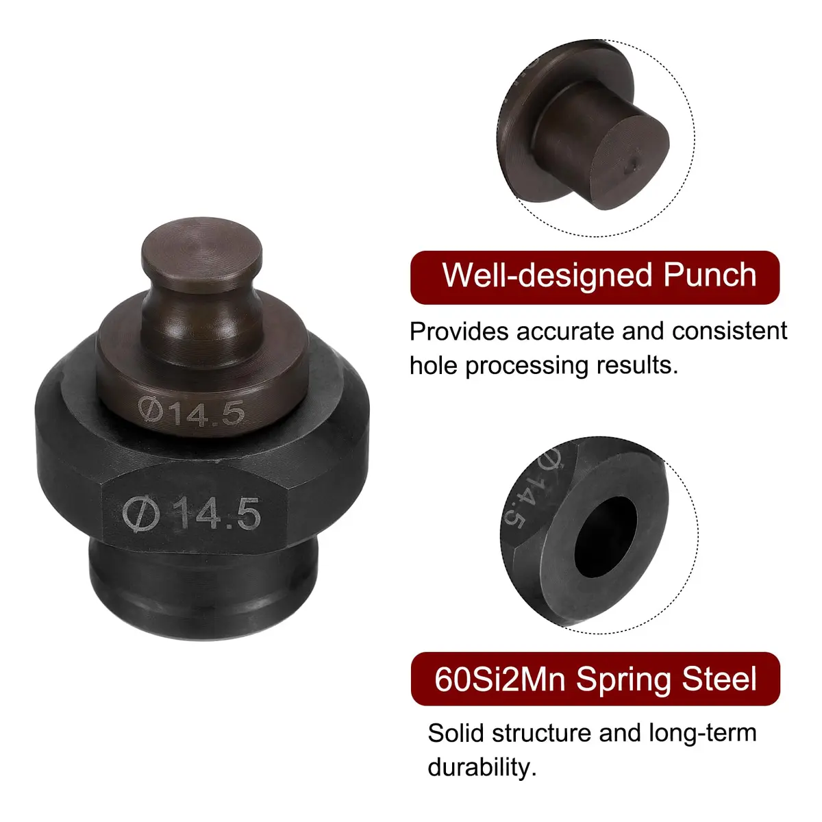 HARFINGTON Hydraulic Hole Punch Die 14.5mm | Precise Round Hole for Power & Hand Tools - view 4