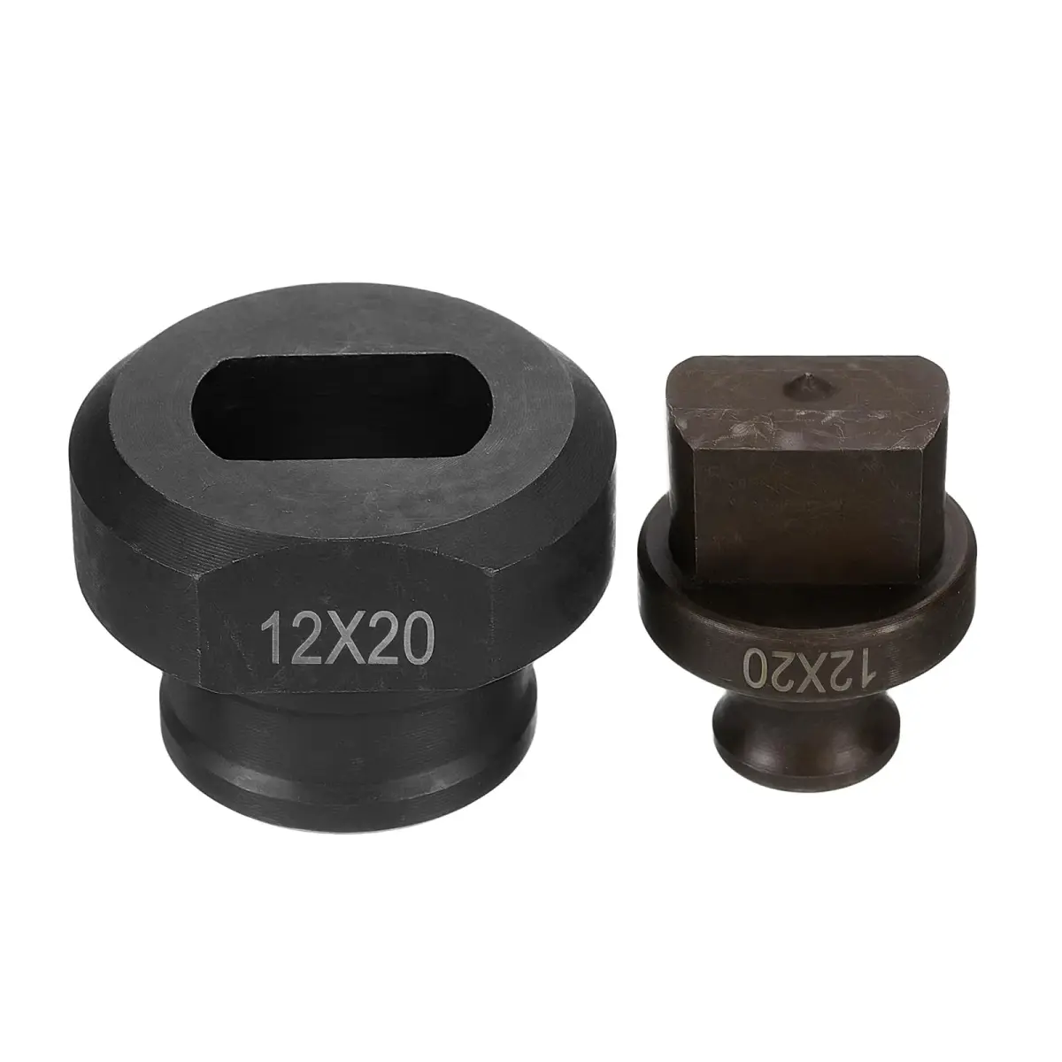 HARFINGTON Hydraulic Hole Punch Die 12x20mm Oval Hole Kit | Precise Metal Punching for Angle Steel - main product image