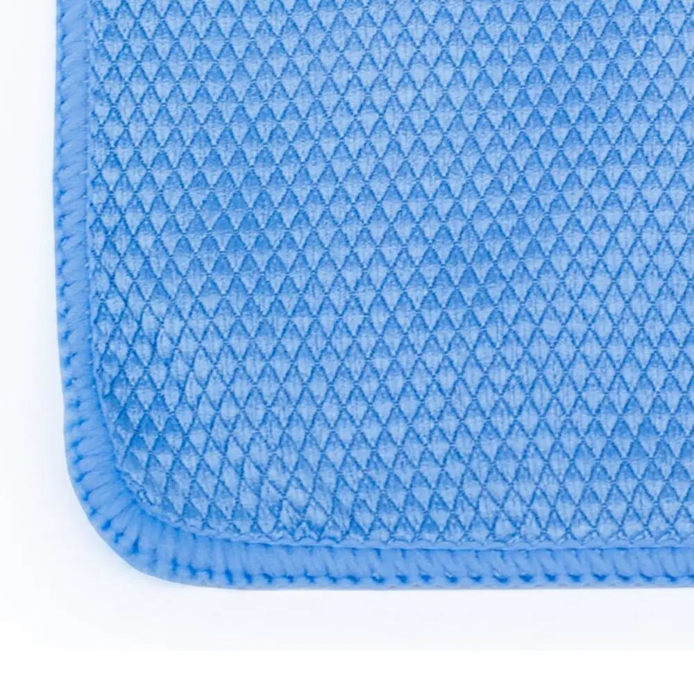 The Rag Company Diamond Weave Glass & Window Towel 40cm x 40cm (16in x 16in) Blue (6-Pack) | Streak-Free Shine for Mirrors & Chrome - view 2