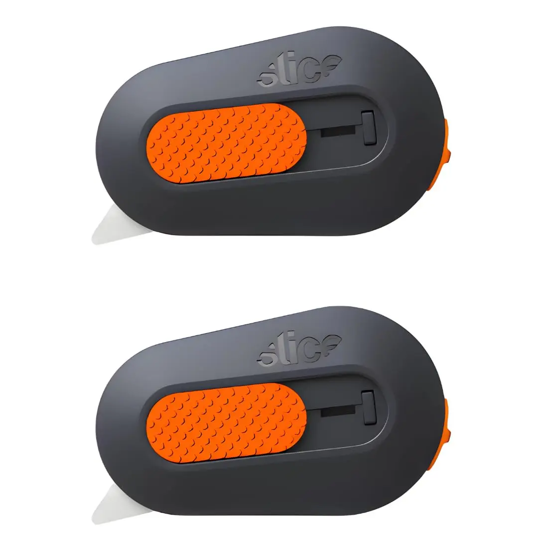 Slice Mini Box Cutter 2 Pack | Safe Ceramic Blade Lasts 11x Longer, Manual Retracting - main product image