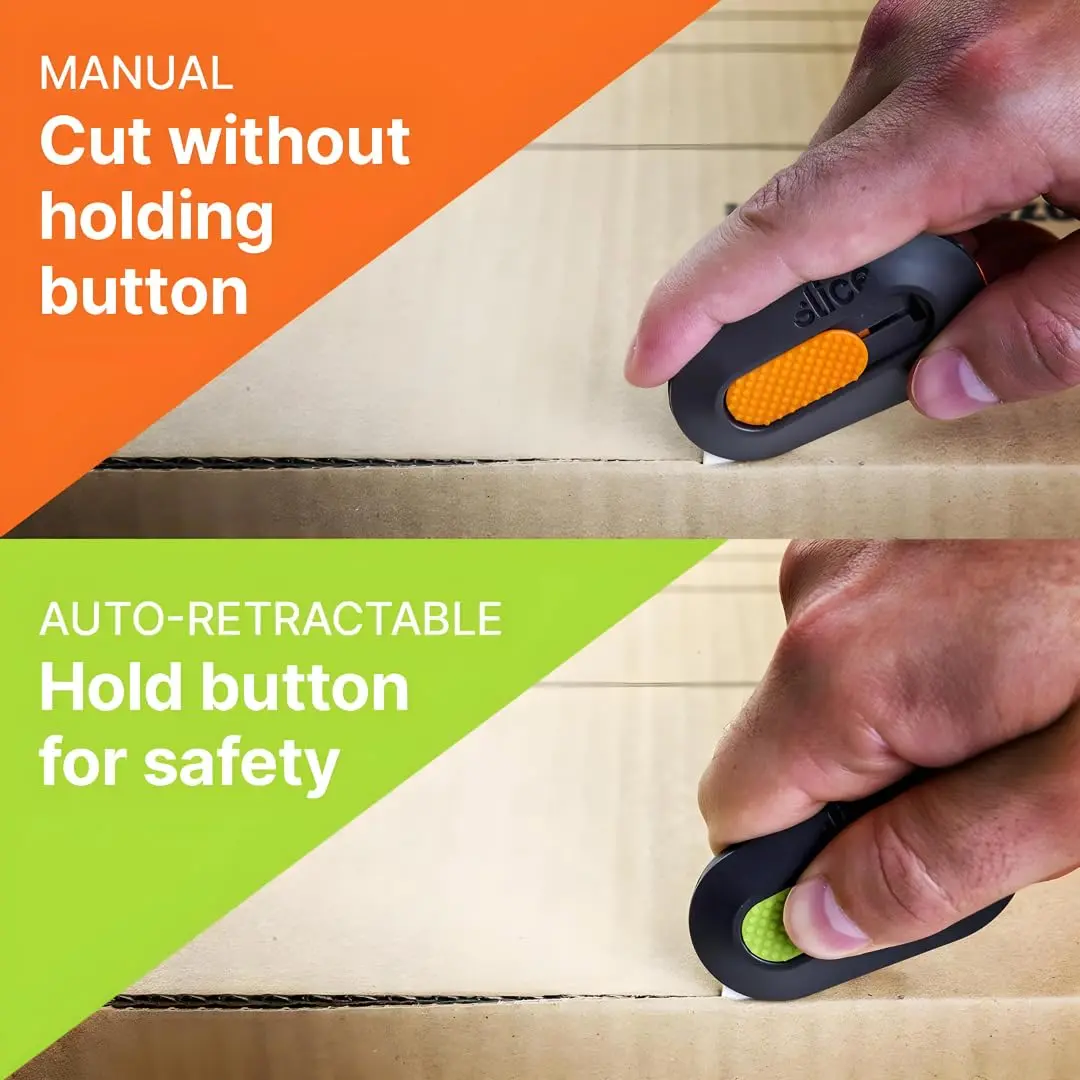 Slice Mini Box Cutter 2 Pack | Safe Ceramic Blade Lasts 11x Longer, Manual Retracting - view 3