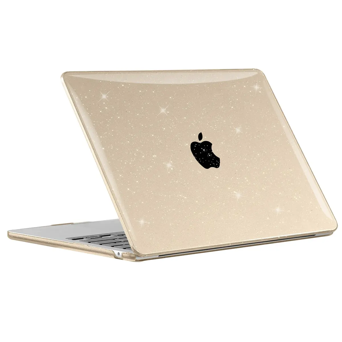 EooCoo Sparkly Case for MacBook Air 13 inch M5/M4/M3/M2 2026-2022 | Starlight Glitter Design - view 6