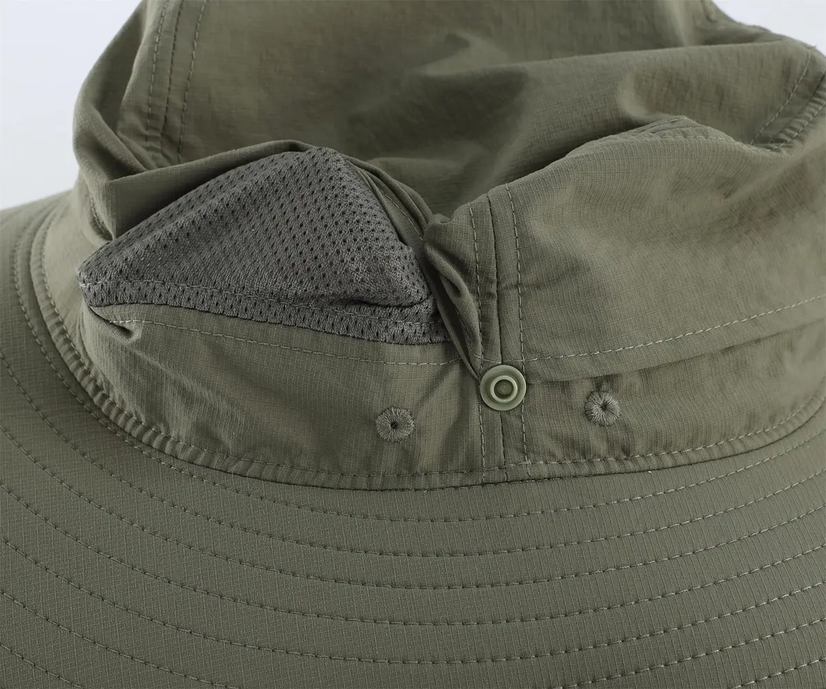 Connectyle UPF 50+ Sun Hat for Men & Women, Light Army Green, 7.5 cm (3.0" Brim) | Breathable Nylon Safari Hat for UV Protection - view 4