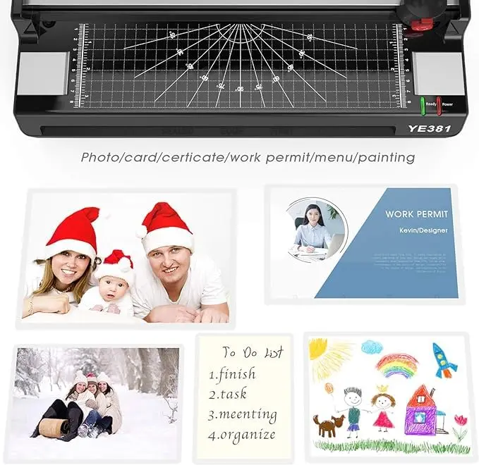 Eficentline YE381 Laminator Machine with 70 Pouches, Paper Trimmer & Corner Rounder | 297mm Max Width - view 2