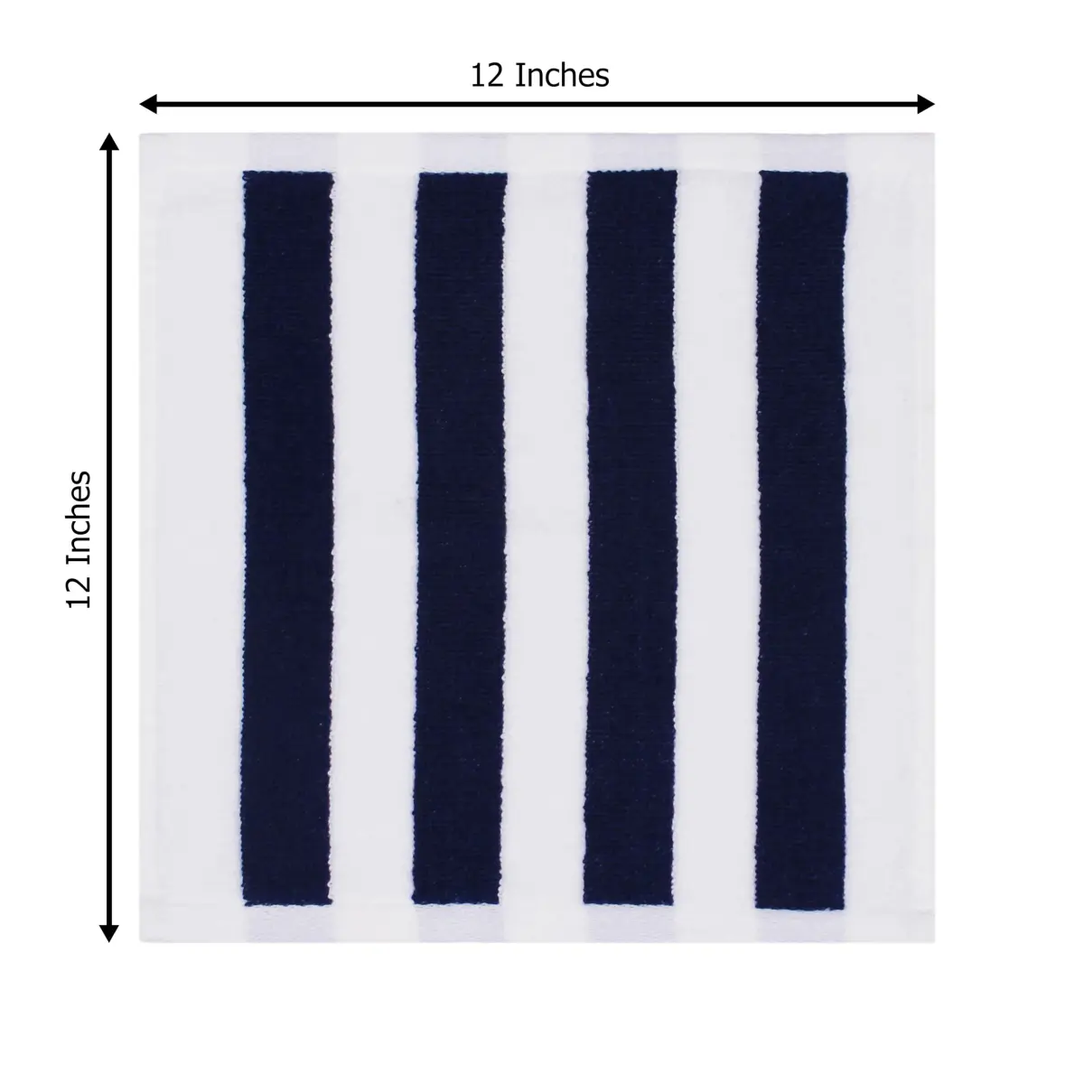 ORIGINAL KIDS Cabana Stripe Wash Cloths - 100% Cotton Set of 12 | 30x30 cm (12x12 Inch) - view 3