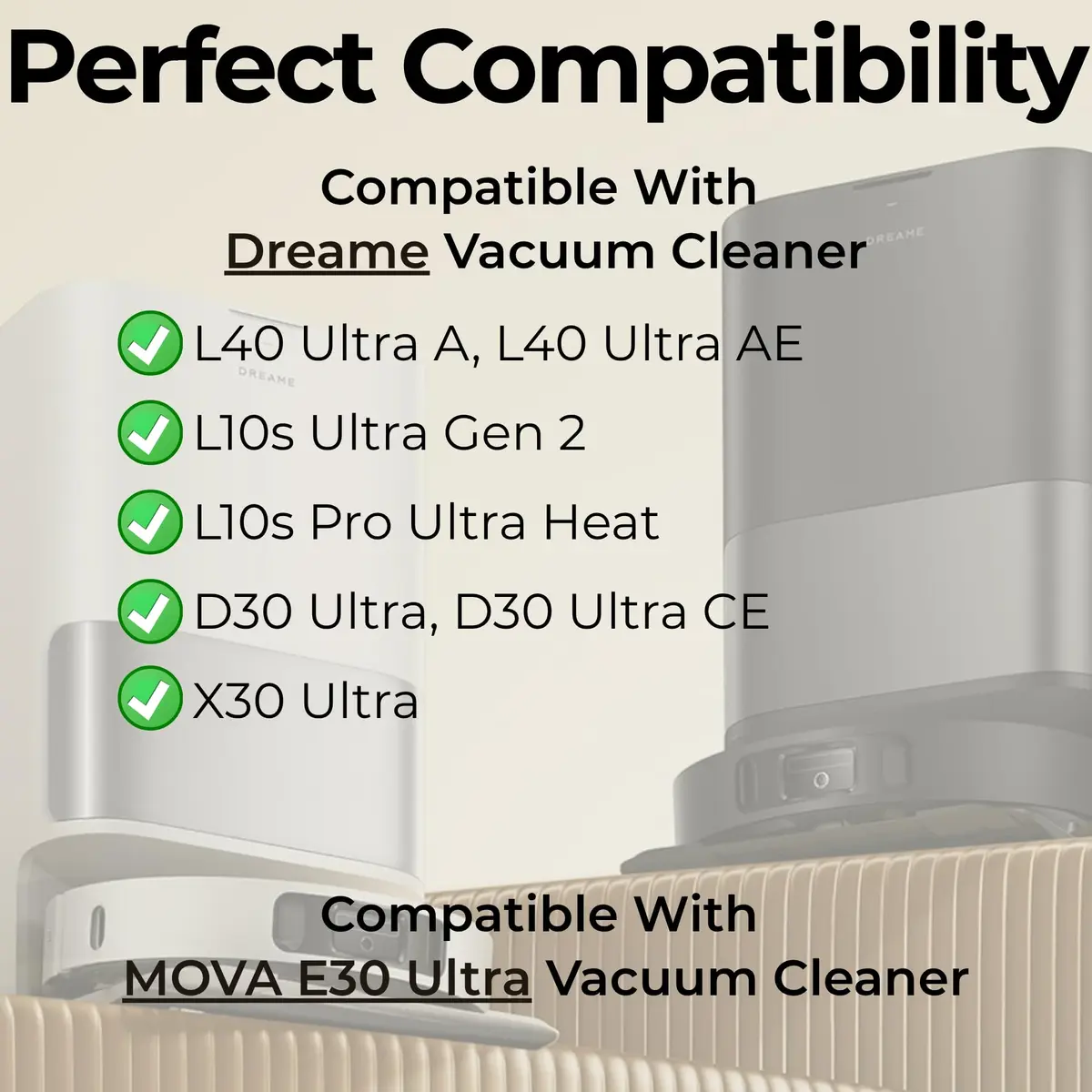 JoyBros Replacement Parts Kit for Dreame L10s Ultra Heat & X30 Ultra Robot Vacuums | 21-Piece Set - view 2