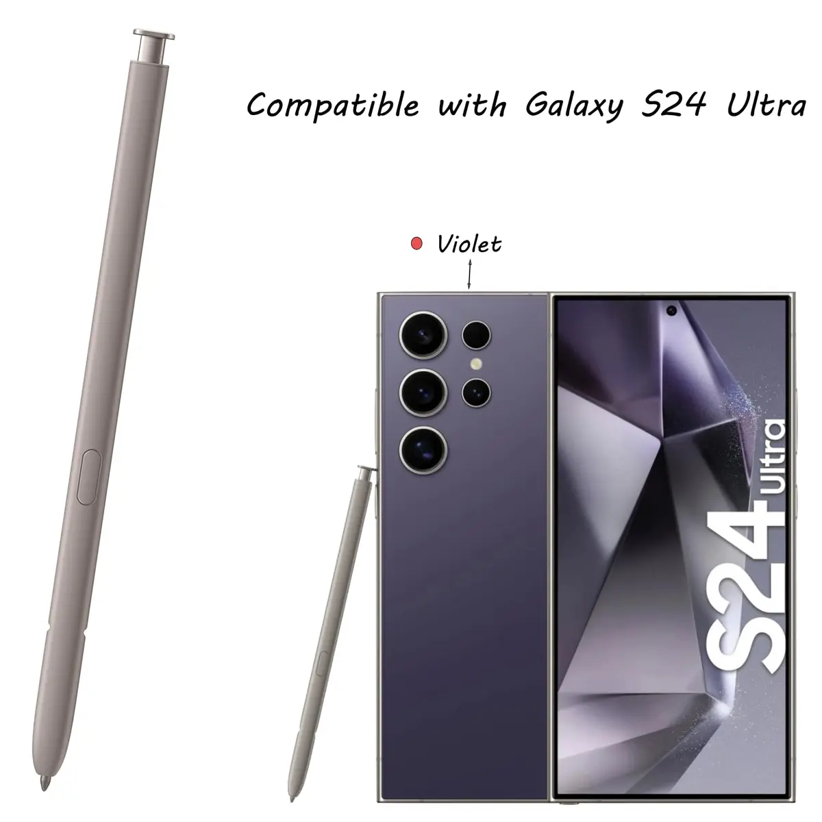 LiXiongBao S24 Ultra S Pen Replacement Stylus for Samsung Galaxy S24 Ultra, Violet (1 Pack) - view 2