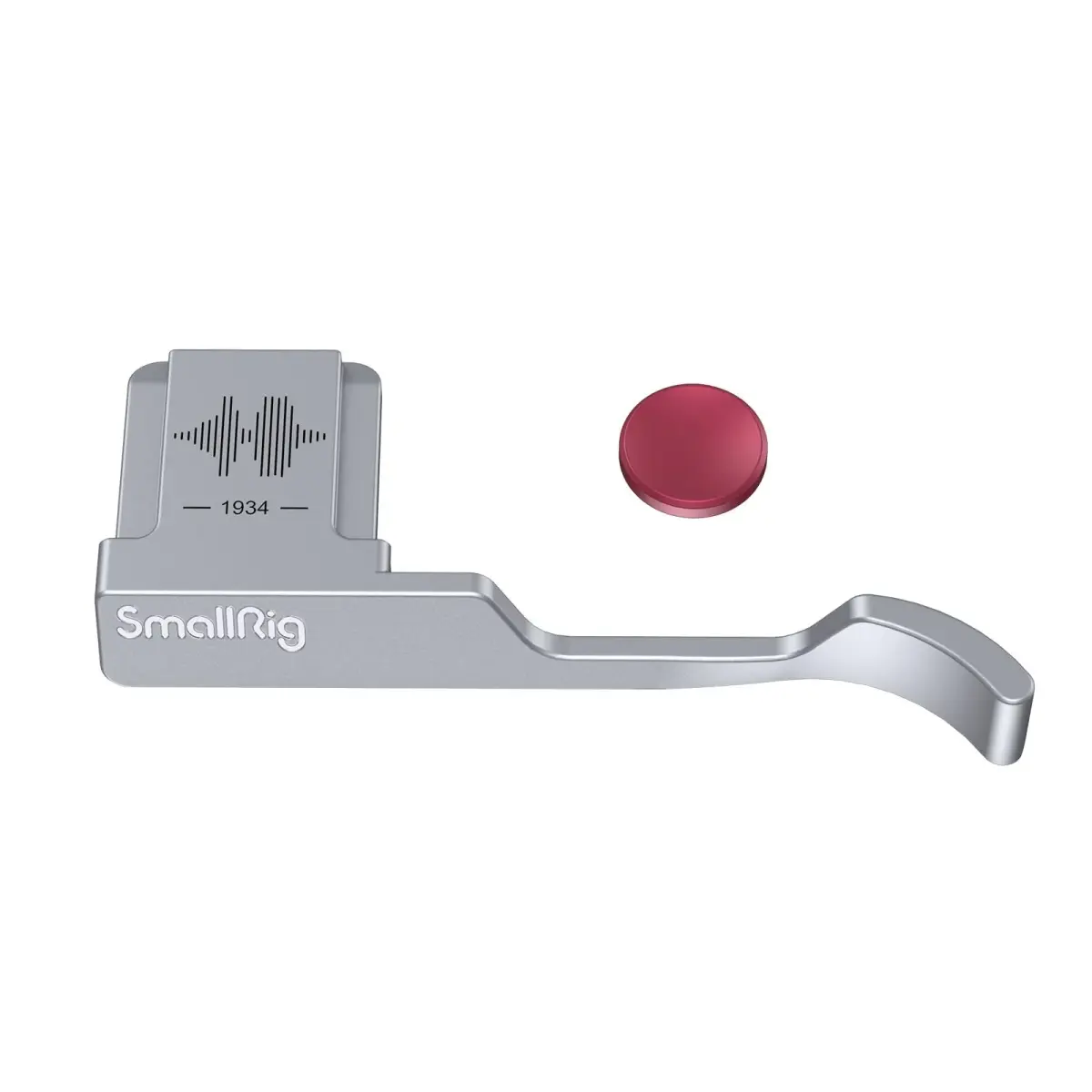 SMALLRIG Thumb Grip with Hot Shoe Cover for FUJIFILM X100VI/X100V (Silver) | Ergonomic Grip with Shutter Button - main product image