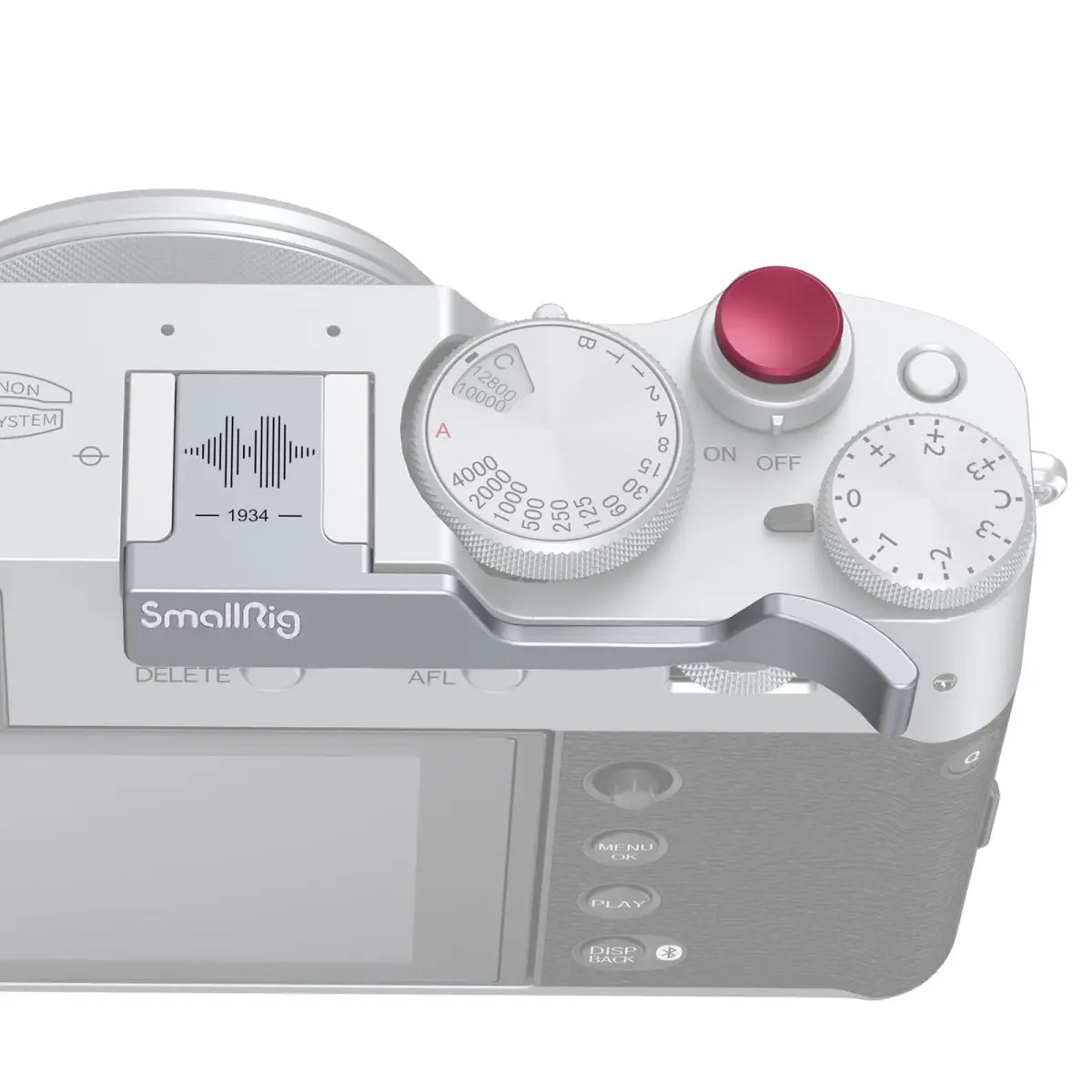 SMALLRIG Thumb Grip with Hot Shoe Cover for FUJIFILM X100VI/X100V (Silver) | Ergonomic Grip with Shutter Button - view 9