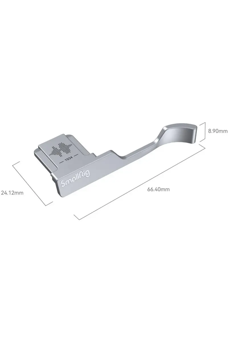 SMALLRIG Thumb Grip with Hot Shoe Cover for FUJIFILM X100VI/X100V (Silver) | Ergonomic Grip with Shutter Button - view 3
