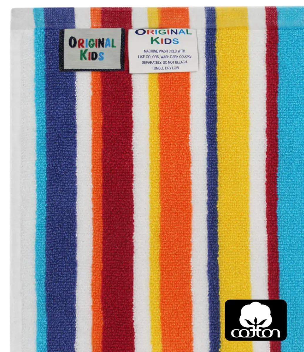 ORIGINAL KIDS 6 Piece Cabana Stripe Cotton Towel Set | 450 GSM Quick-Dry Absorbent - view 5