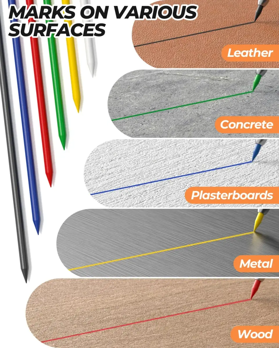 Nicpro 27 Pack Carpenter Pencils for Woodworking | 2.0mm & 2.8mm Leads, Center Punch, Scribe Tool, Storage Case - view 7