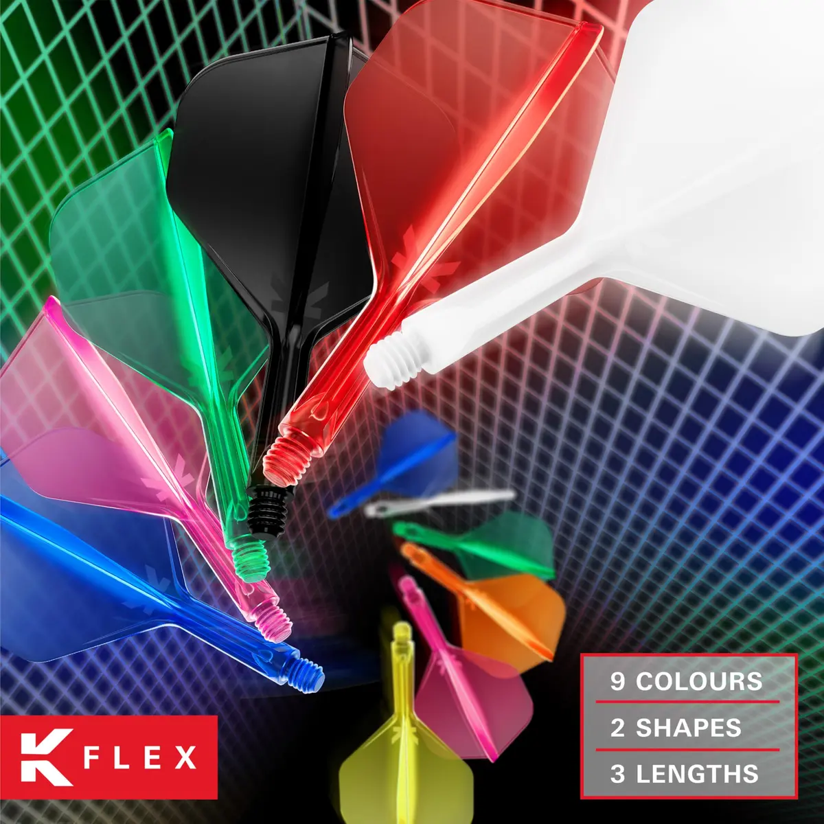 Target Darts K-Flex Integrated Dart Flights and Shafts, Intermediate 26mm (3-Pack) | Professional Dart Accessories for Stable Flight - view 2