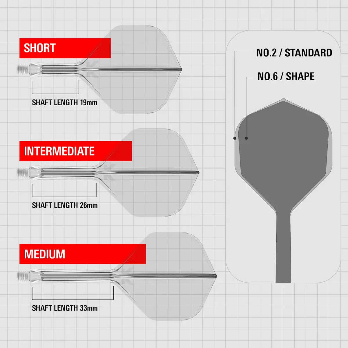 Target Darts K Flex Integrated Dart Flights and Shafts Short Clear No.2 | Pack of 3, 19mm Shafts | Professional Dart Accessories - view 3