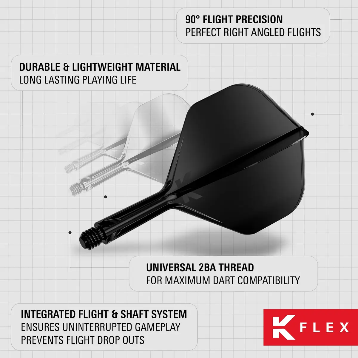 Target Darts K-Flex Integrated Dart Flights and Shafts No.2 | Professional Dart Accessories - view 6