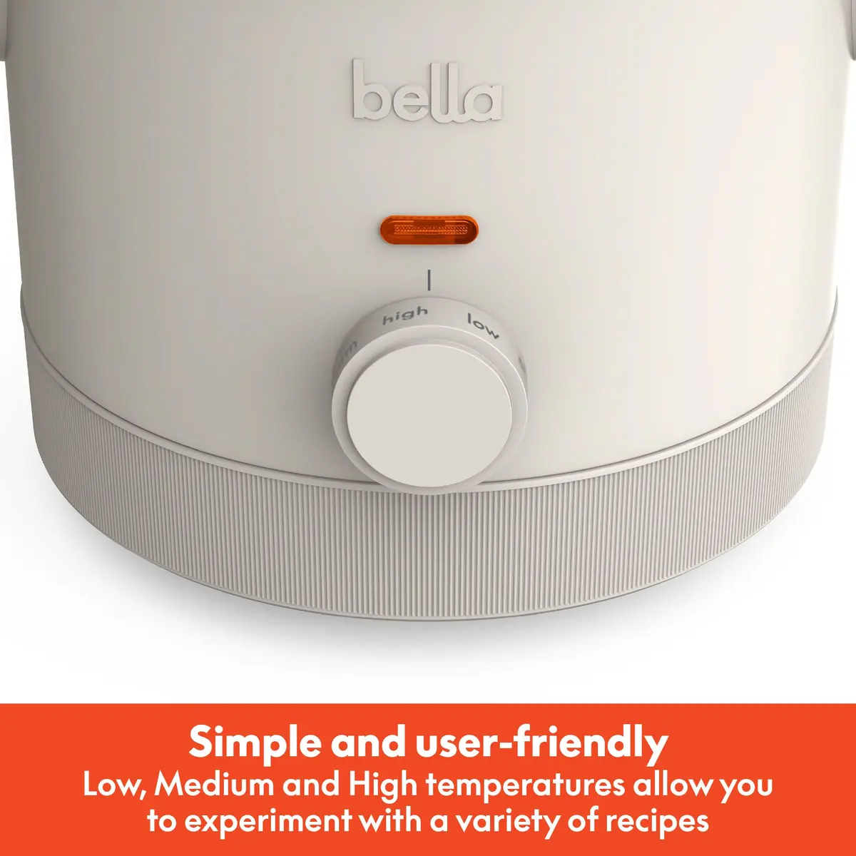 BELLA 1.5 Qt Slow Cooker with 3 Heat Manual Control | Ceramic Nonstick Coating & Dishwasher Safe - view 2
