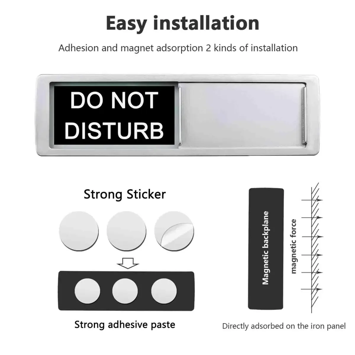 LoYinLo Do Not Disturb Sign 18cm x 5cm | Clear Privacy Indicator for Offices and Homes - view 2