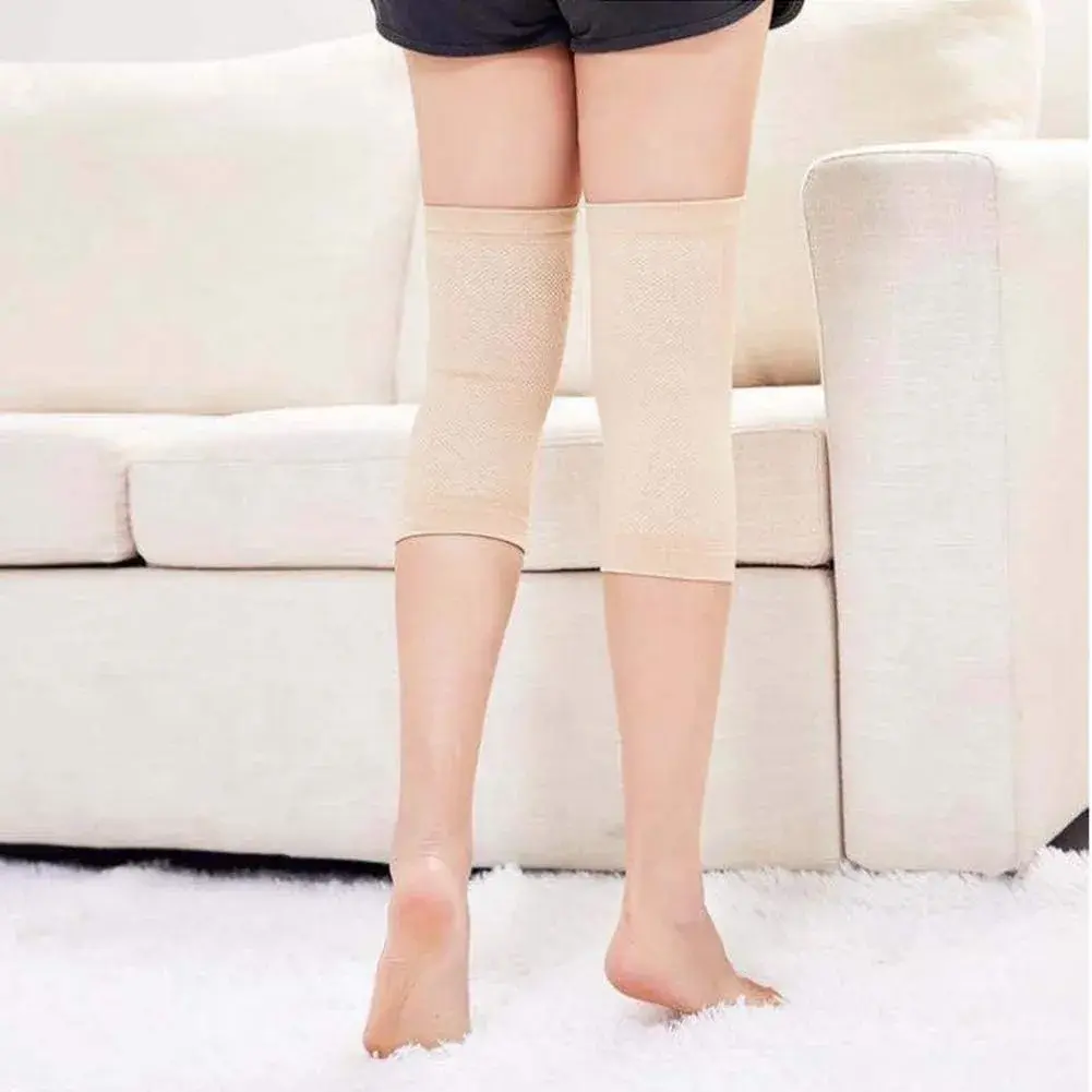 JUMISEE Cotton Knee Sleeves - XX-Large, Complexion (1 Pair) for Support, Circulation & Pain Relief - view 3