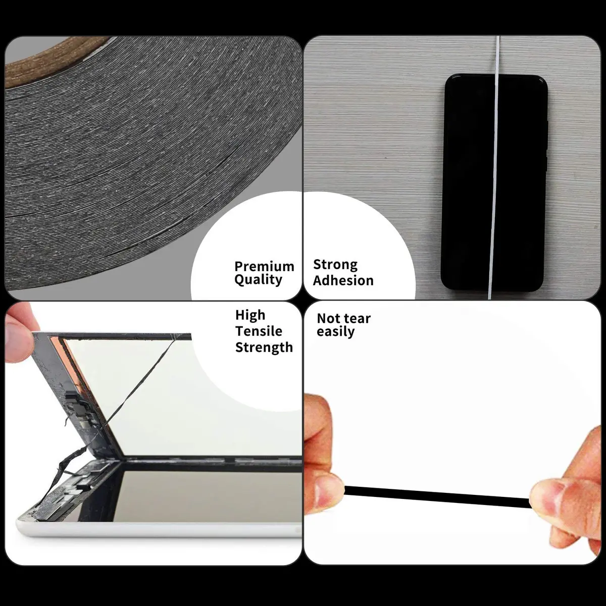 Kaisiking 1mm x 50M LCD Repair Tape Thin Double Sided Tape | Waterproof, Strong Adhesion, High Tensile (70-120 chars) - view 3
