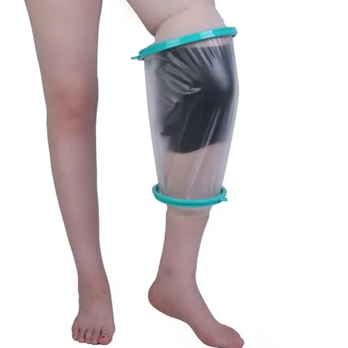 CIVJET Waterproof Knee Cast Cover for Showering, Orthopedic Brace with 7.9" Opening Diameter | Premium TPU Material for Leg Injury Recovery - main product image