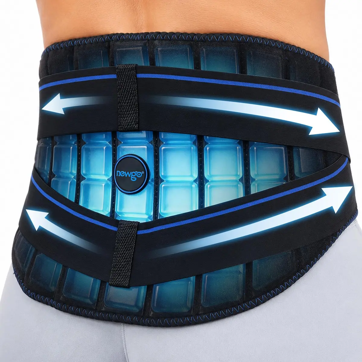 NEWGO Lower Back Ice Pack Wrap with Adjustable Straps, 2 Hours Long-Lasting Cold Therapy | Reusable Gel Pack for Sciatica, Lumbar, Herniated Disc Pain Relief - main product image