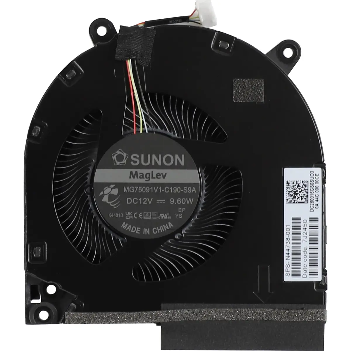 YAEHUYING CPU+GPU Cooling Fan for HP Victus 9 16-R TPN-C169 N44738-001 (12V 9.60W 4-Pin) - view 4