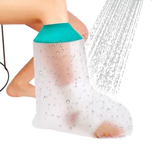 CIVJET Waterproof Leg Cast Cover for Showering, Short Leg Orthopedic Brace with 7.9" Opening Diameter | Durable TPU for Foot/Ankle Injury Recovery - main product image