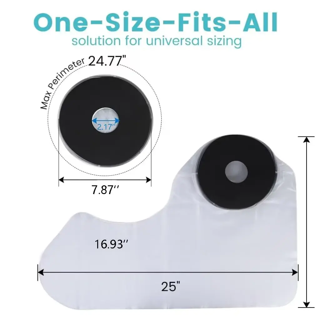 CIVJET Full Arm Cast Cover for Shower, Waterproof Cast Protector for Elbow, Upper Arm, Diameter 7.9" | FDA Approved Medical Grade Silicone - view 3