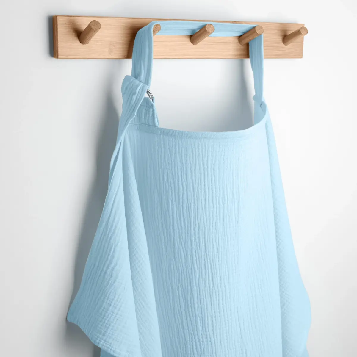 Comfy Cubs Muslin Nursing Cover - 100% Muslin Breastfeeding Cover Sky Blue | Soft & Breathable Baby Nursing Scarf with Adjustable Neck Strap - main product image