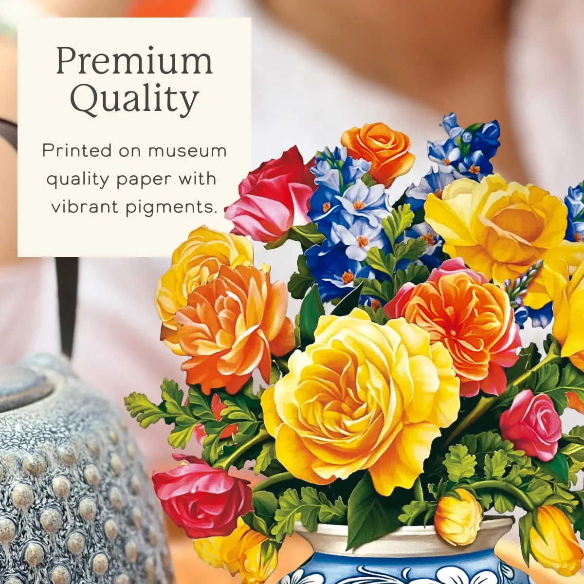 Freshcut Paper Mini Sorbet Roses 5.5” 3D Pop Up Card | Birthday, Thank You, Anniversary, Gifts for Mom, Her | Includes Notecard & Envelope - view 5