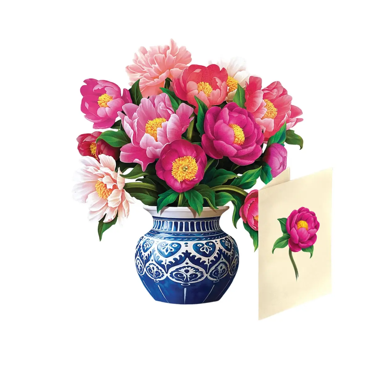 Freshcut Paper Mini Peony Paradise 3D Pop Up Card 5.5 Inch | Birthday, Mother's Day, Thank You Gift - main product image