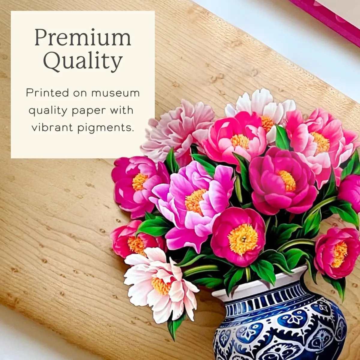 Freshcut Paper Mini Peony Paradise 3D Pop Up Card 5.5 Inch | Birthday, Mother's Day, Thank You Gift - view 5