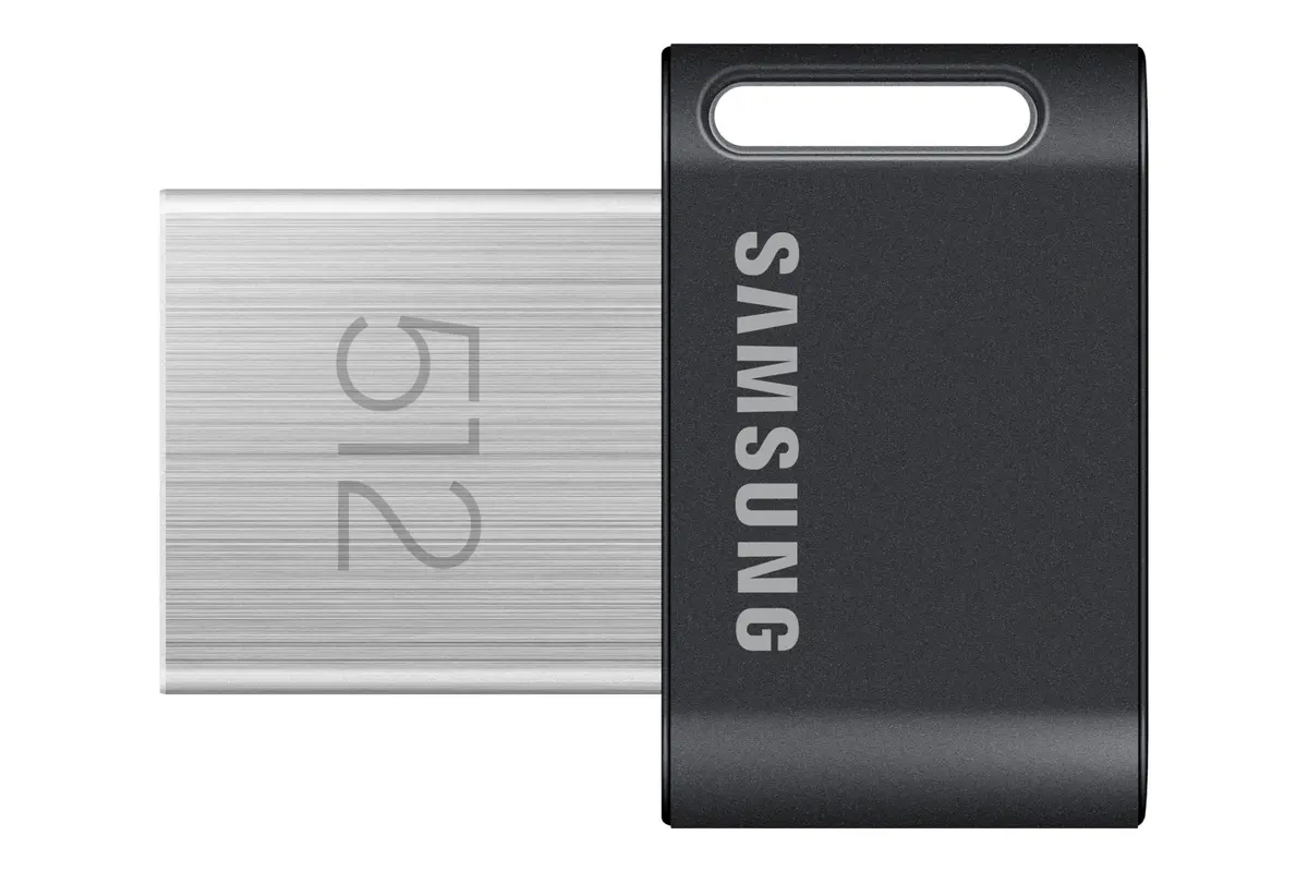 Samsung FIT Plus 512GB USB 3.2 Flash Drive Gunmetal Gray | Seamless Fit, Fast Transfer - main product image