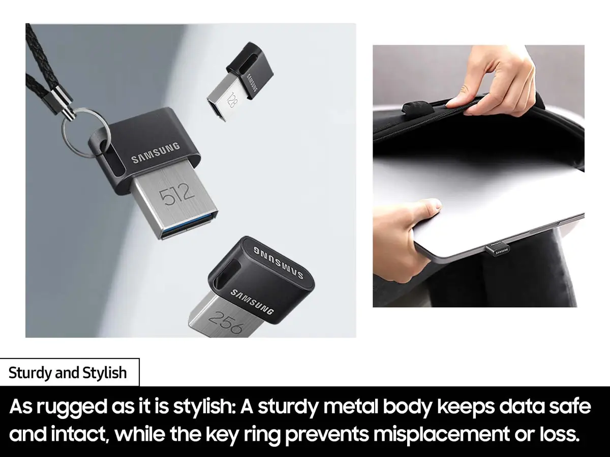 Samsung FIT Plus 512GB USB 3.2 Flash Drive Gunmetal Gray | Seamless Fit, Fast Transfer - view 6