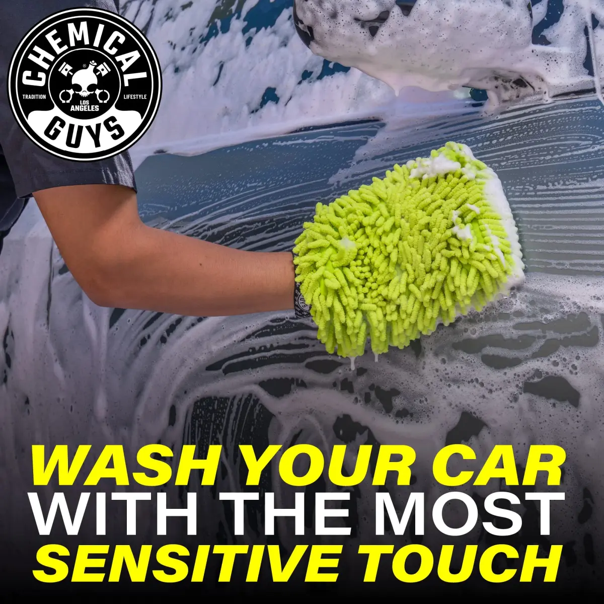 Chemical Guys MIC493 Chenille Microfiber Wash Mitt (Pack of 2, Lime Green) | Scratch-Free Car Washing - view 2