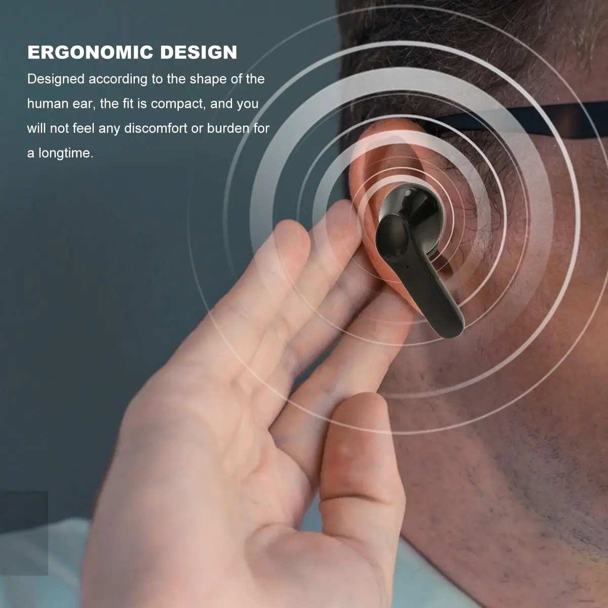 Yunir Translator Earbuds Bluetooth 74 Languages 70 Accents Real Time Simultaneous Translation with Charging Case | Black - view 4