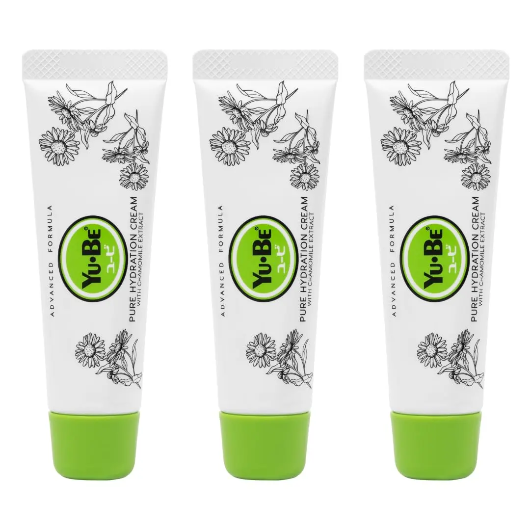 Yu-Be Advanced Formula Pure Hydration Cream Trio 1oz | Fragrance-Free Sensitive Skin Moisturizer - main product image