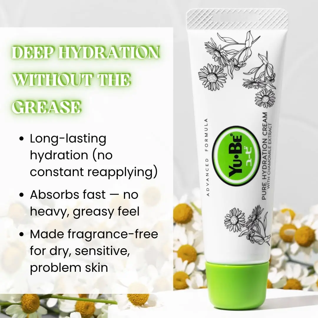 Yu-Be Advanced Formula Pure Hydration Cream Trio 1oz | Fragrance-Free Sensitive Skin Moisturizer - view 3