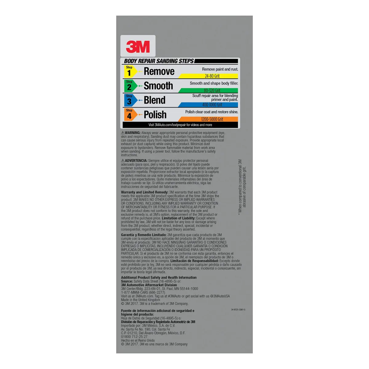 3M Performance 3000 Grit Sandpaper Sheet 8.98 in x 3.66 in (2-Pack) | Polishes Clear Coats for Refined Finishes - view 9