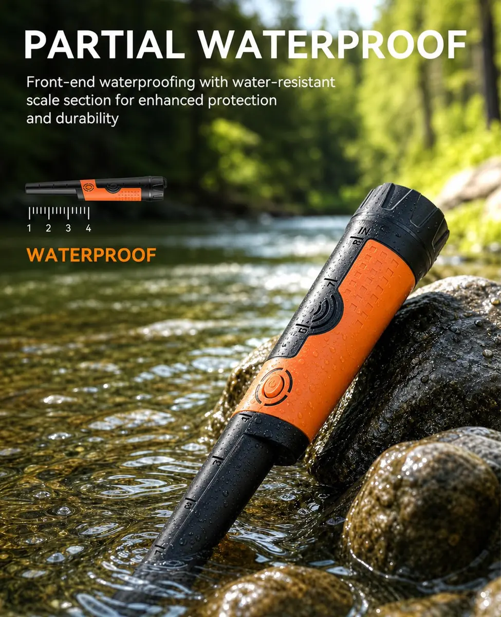 SUNPOW Metal Detector Pinpointer Waterproof Handheld Wand 3.5-inch Depth | 360° Detection for Treasure Hunting - view 4