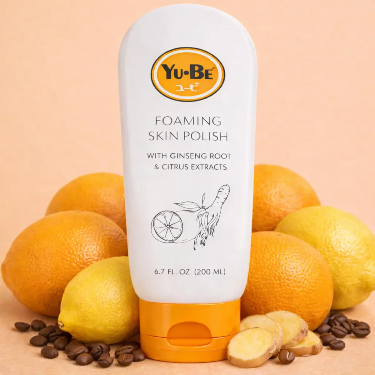 Yu-Be Foaming Skin Polish (Trio): Gentle Japanese Rice Exfoliant to Smooth Dry, Rough Skin | Face & Body Scrub | Nourishes Skin with Ginger Root, Green Tea, & Geranium Oil - 6.75 fl oz x 3 - view 2